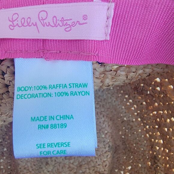 Lilly Pulitzer straw fedora hat Coastal Beachy Vacation main image 5
